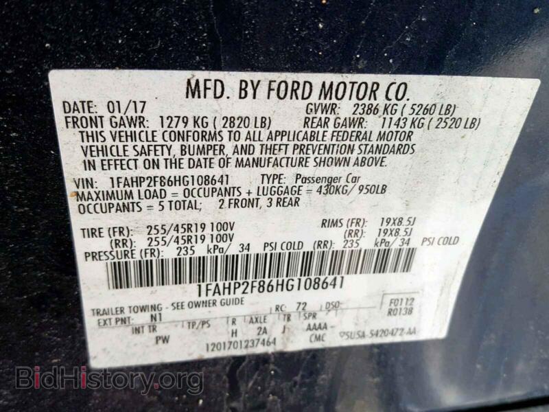 2017 Ford TAURUS (VIN 1FAHP2F86HG108641) — photo 10 of 10