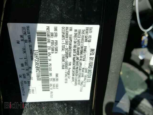 2008 FORD FOCUS - VIN: 1FAHP35N58W210600 - Фото 10
