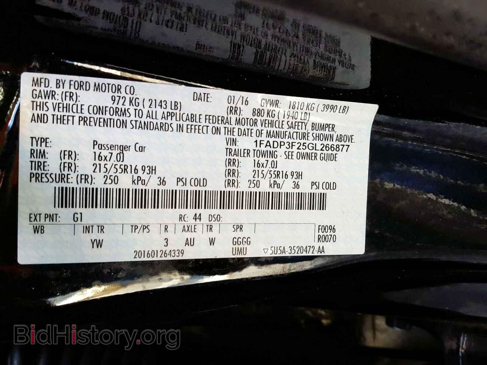 2016 FORD FOCUS - VIN: 1FADP3F25GL266877 - Photo 10