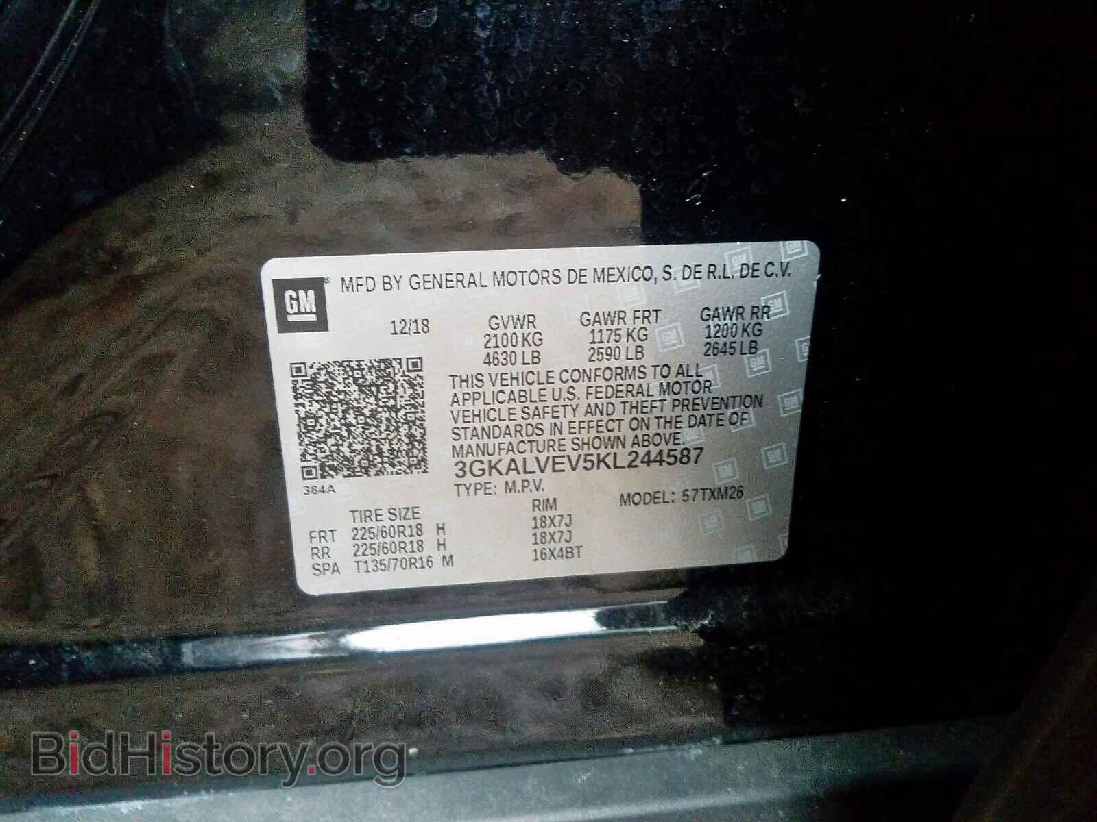 2019 GMC TERRAIN - VIN: 3GKALVEV5KL244587 - Фото 10