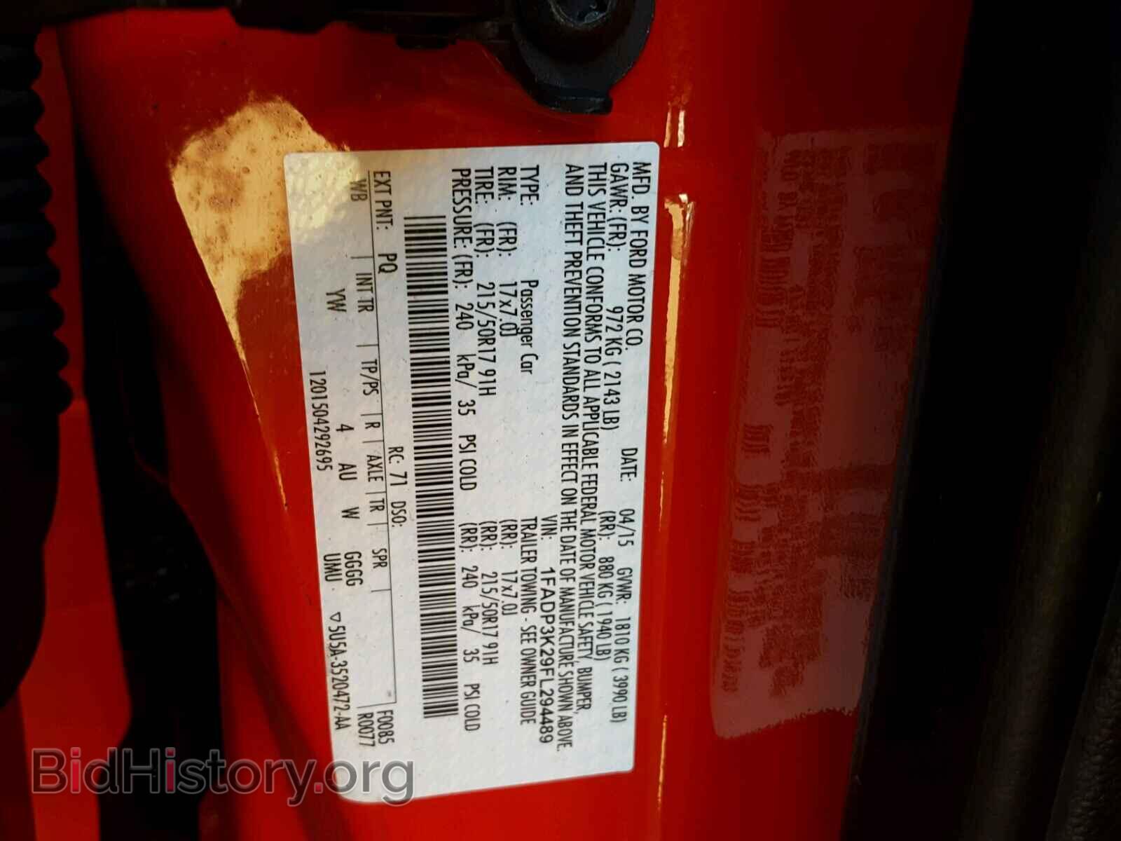 2015 FORD FOCUS - VIN: 1FADP3K29FL294489 - Фото 10
