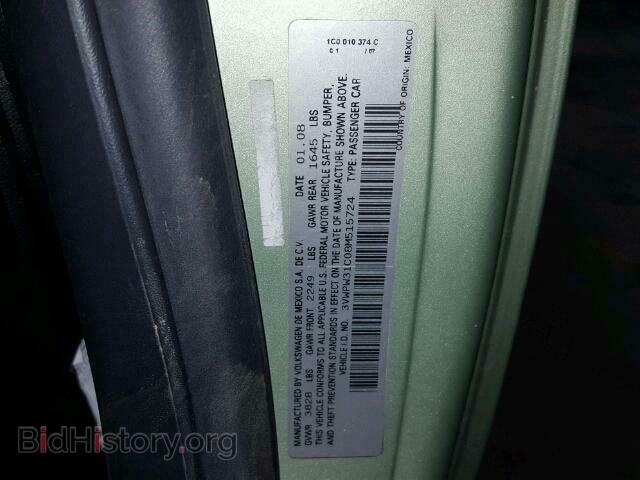 2008 VOLKSWAGEN BEETLE - VIN: 3VWPW31C08M515724 - Фото 10