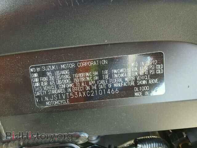 2012 SUZUKI CYCLE DL - VIN: JS1VT53AXC2101466 - Фото 10