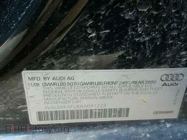 2010 AUDI A4 - VIN: WAUWFAFLXAA091223 - Фото 10