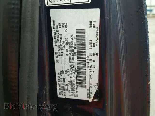 2003 FORD ECONOLINE - VIN: 1FTNE24L83HA43885 - Фото 10