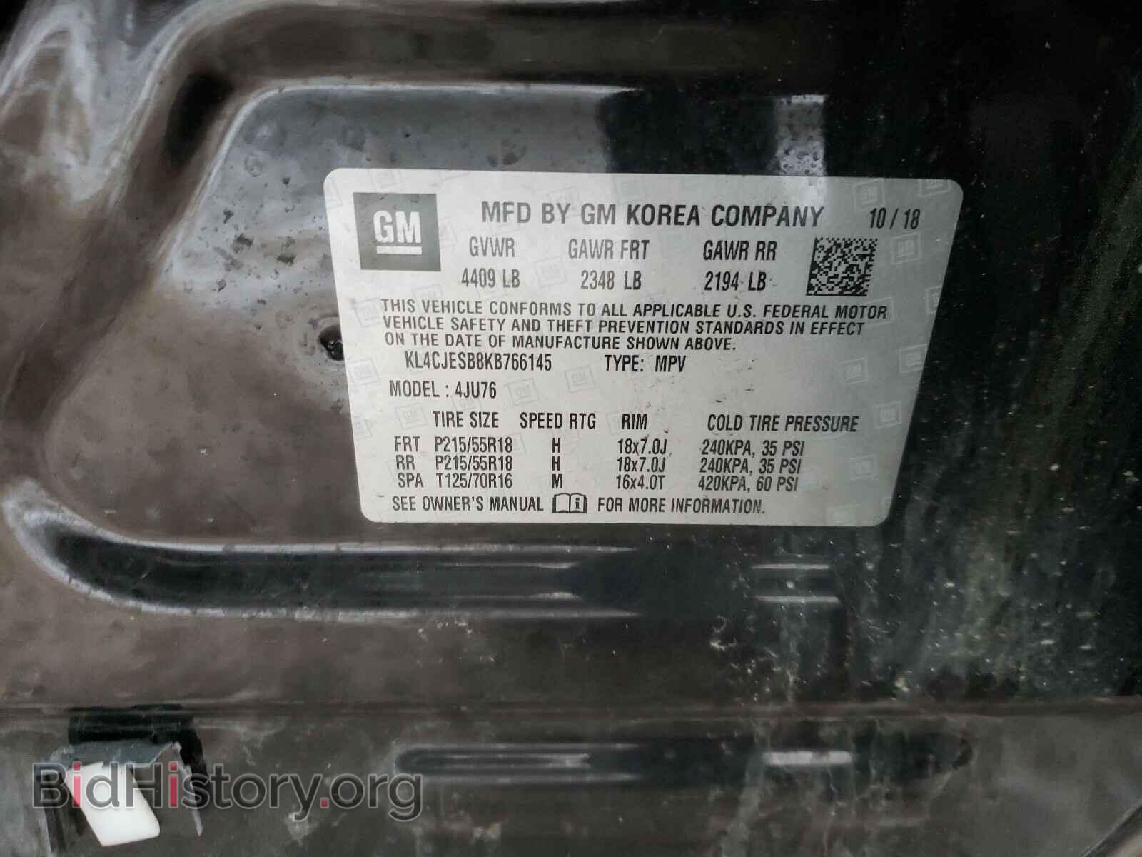 2019 BUICK ENCORE - VIN: KL4CJESB8KB766145 - Photo 10