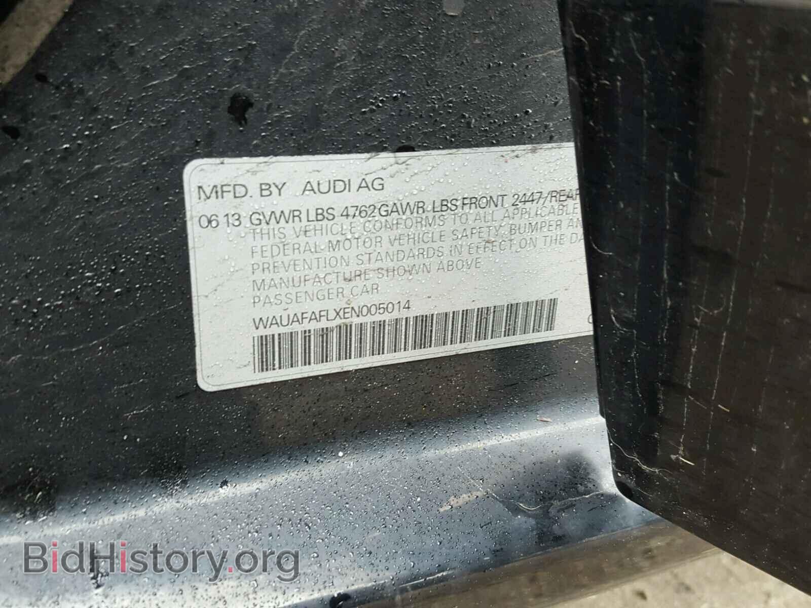 2014 AUDI A4 - VIN: WAUAFAFLXEN005014 - Фото 10