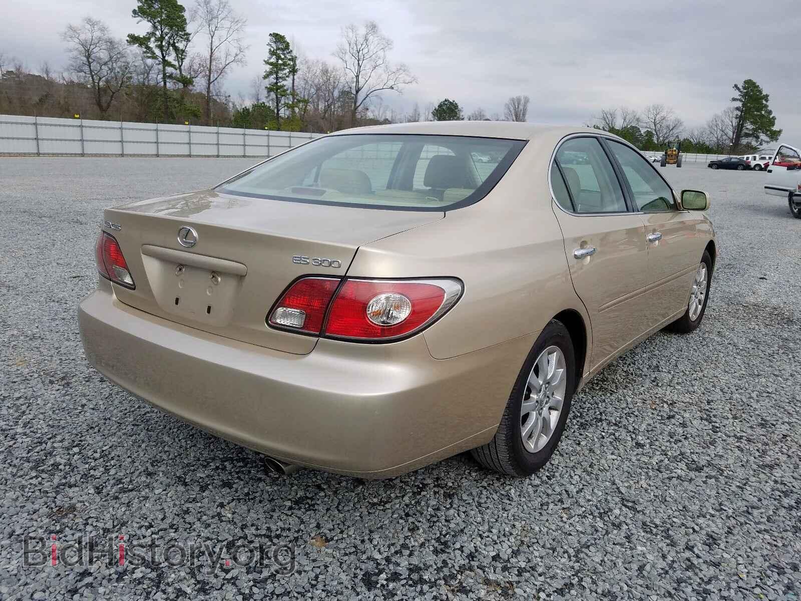 2003 LEXUS ES300 - VIN: JTHBF30G936011018 - Фото 4