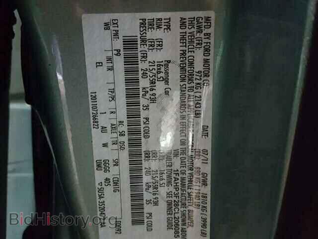 2012 FORD FOCUS - VIN: 1FAHP3F28CL206085 - Фото 10