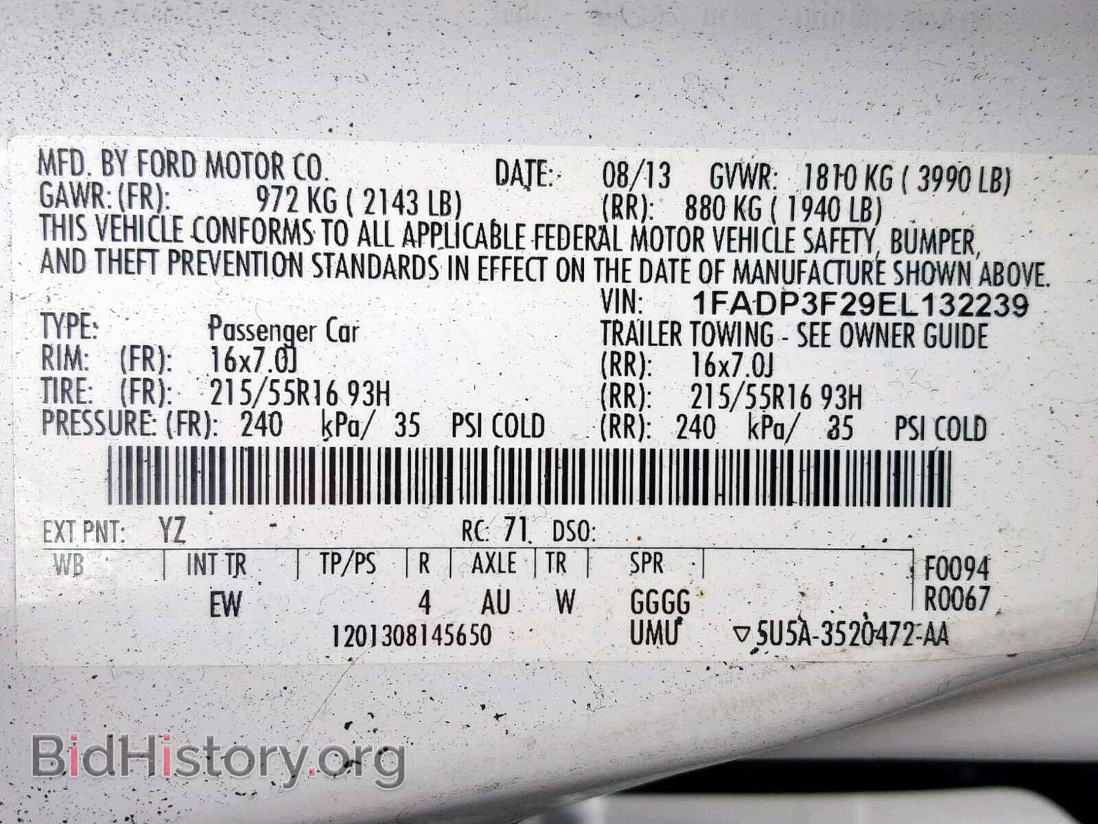 2014 FORD FOCUS SE - VIN: 1FADP3F29EL132239 - Фото 10