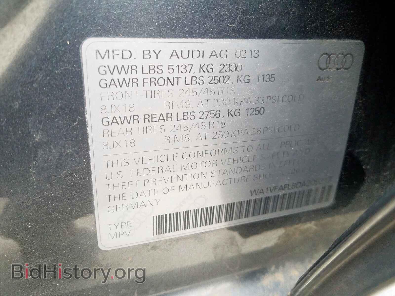 2013 AUDI A4 - VIN: WA1VFAFL8DA209217 - Photo 10