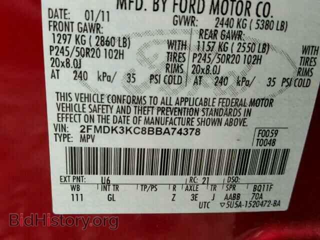 2011 FORD EDGE - VIN: 2FMDK3KC8BBA74378 - Photo 10