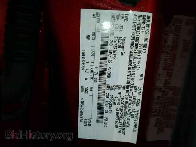 2014 FORD FOCUS - VIN: 1FADP3K28EL271770 - Фото 10