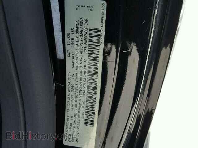 2007 VOLKSWAGEN BEETLE - VIN: 3VWEW31C27M508697 - Фото 10