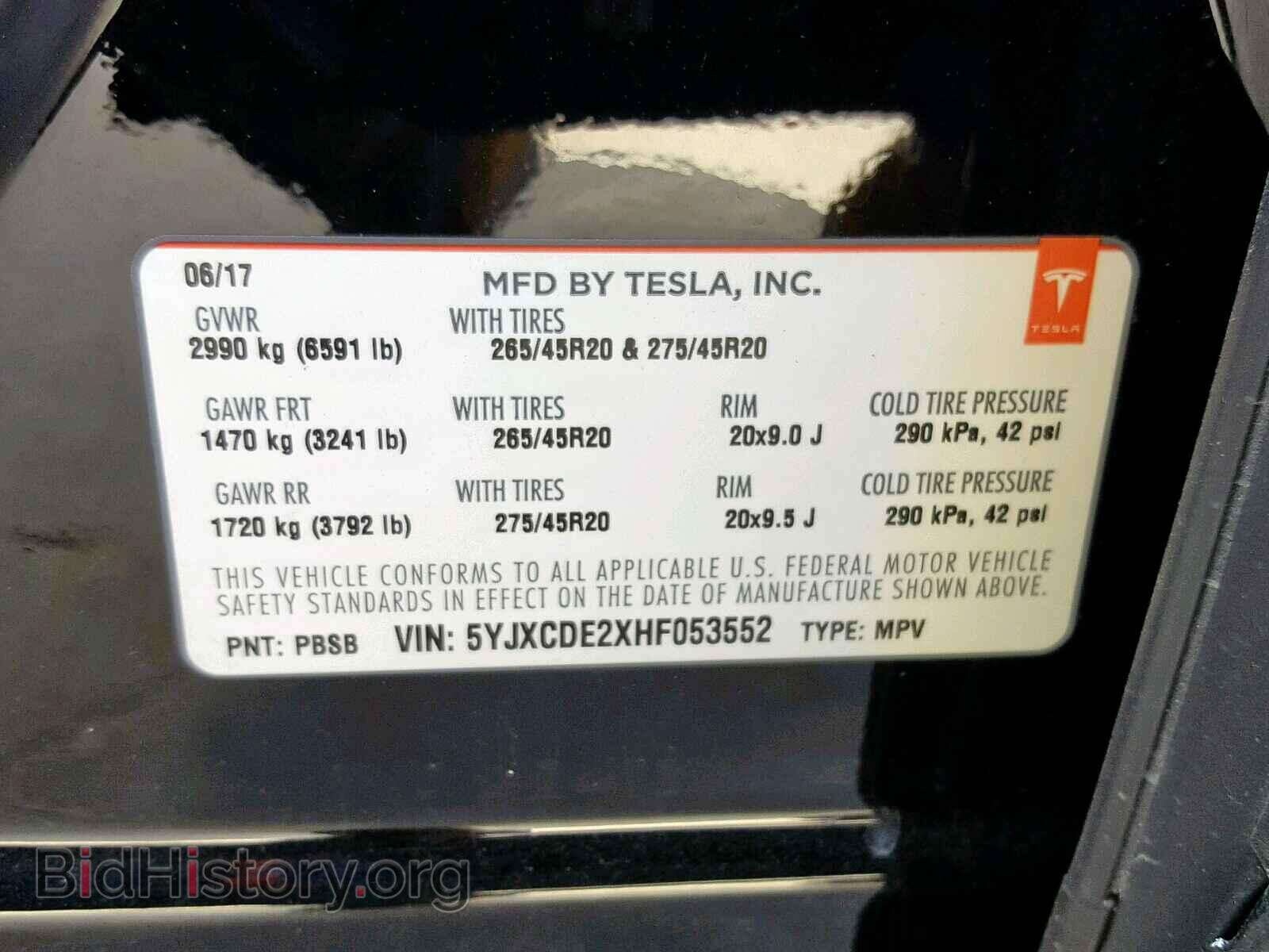 2017 TESLA MODEL X - VIN: 5YJXCDE2XHF053552 - Photo 10