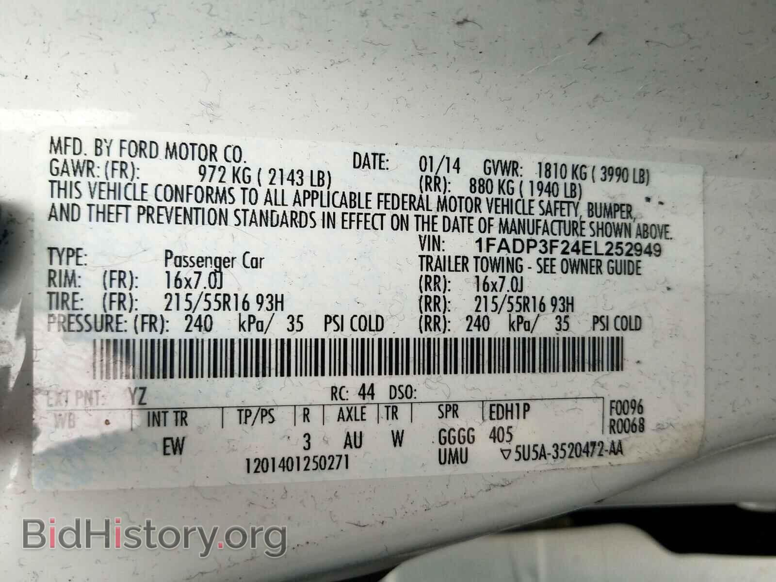 2014 FORD FOCUS - VIN: 1FADP3F24EL252949 - Photo 10
