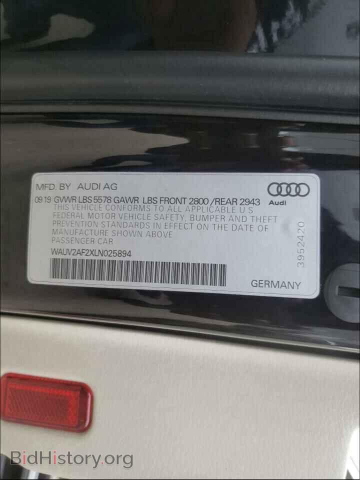 2020 AUDI A7 - VIN: WAUV2AF2XLN025894 - Фото 10