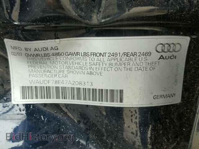 2007 AUDI A4 - VIN: WAUDF78E47A208313 - Photo 10