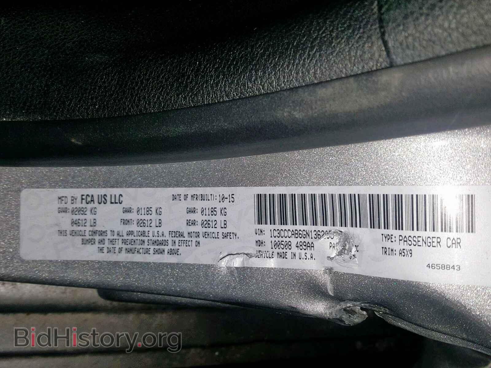 2016 CHRYSLER 200 - VIN: 1C3CCCAB6GN136205 - Photo 10