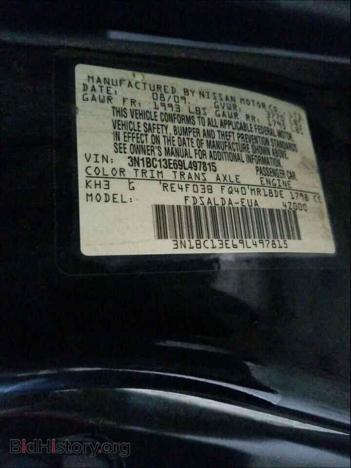 2009 NISSAN VERSA - VIN: 3N1BC13E69L497815 - Фото 10