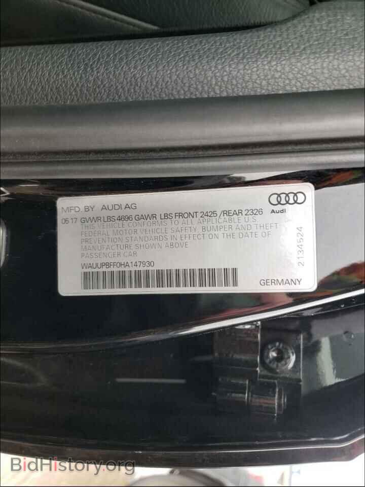 2017 AUDI A3 - VIN: WAUUPBFF0HA147930 - Фото 10