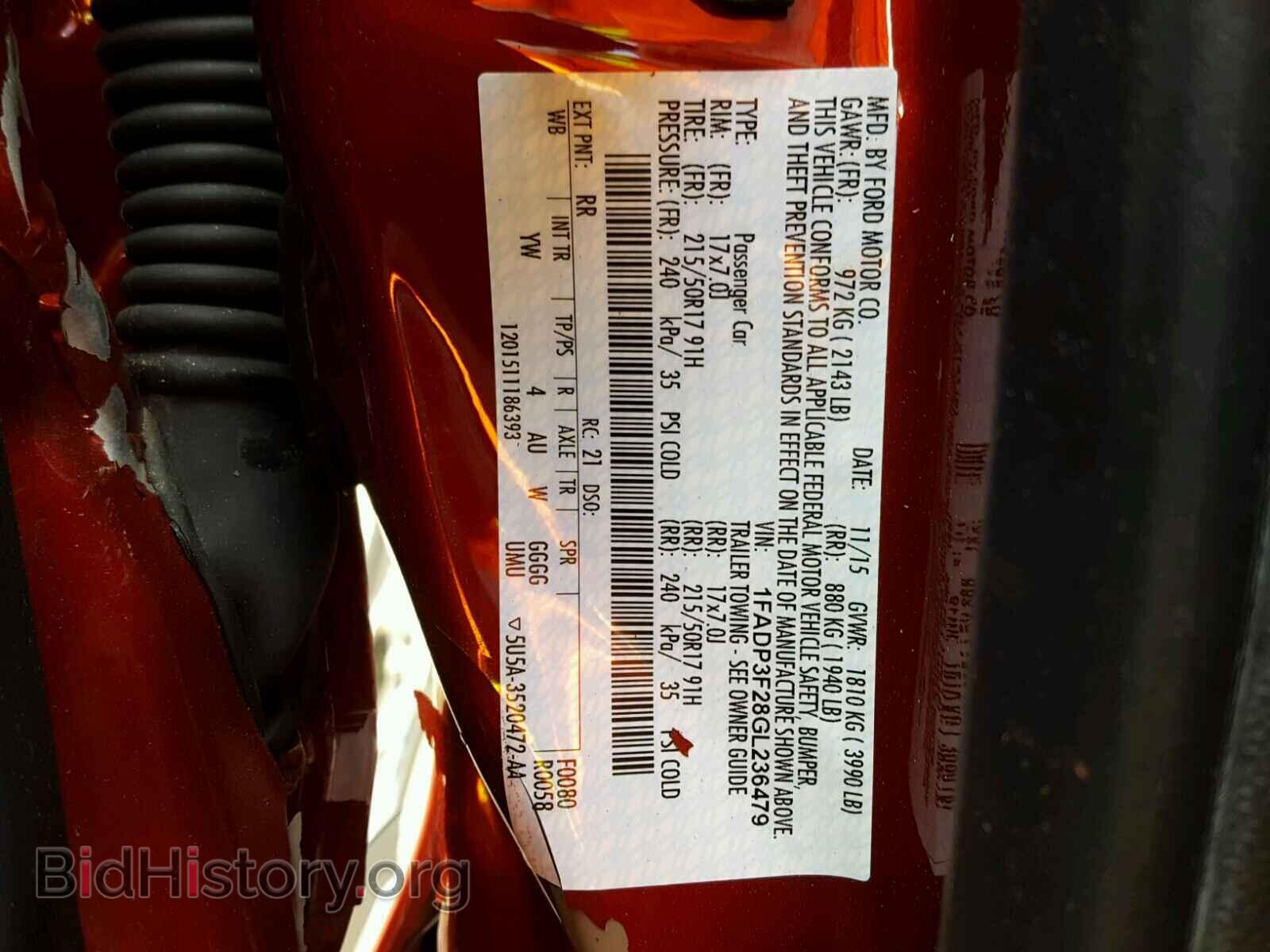 2016 FORD FOCUS - VIN: 1FADP3F28GL236479 - Photo 10