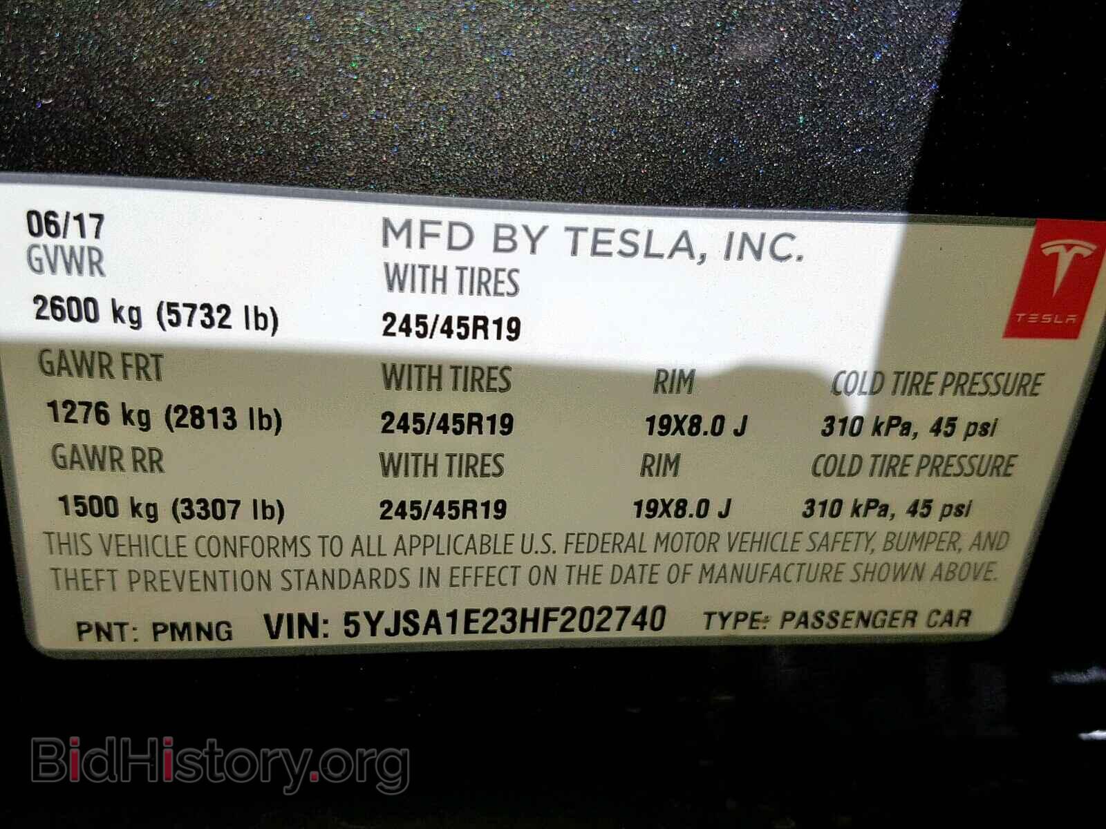 2017 TESLA MODEL S - VIN: 5YJSA1E23HF202740 - Photo 10