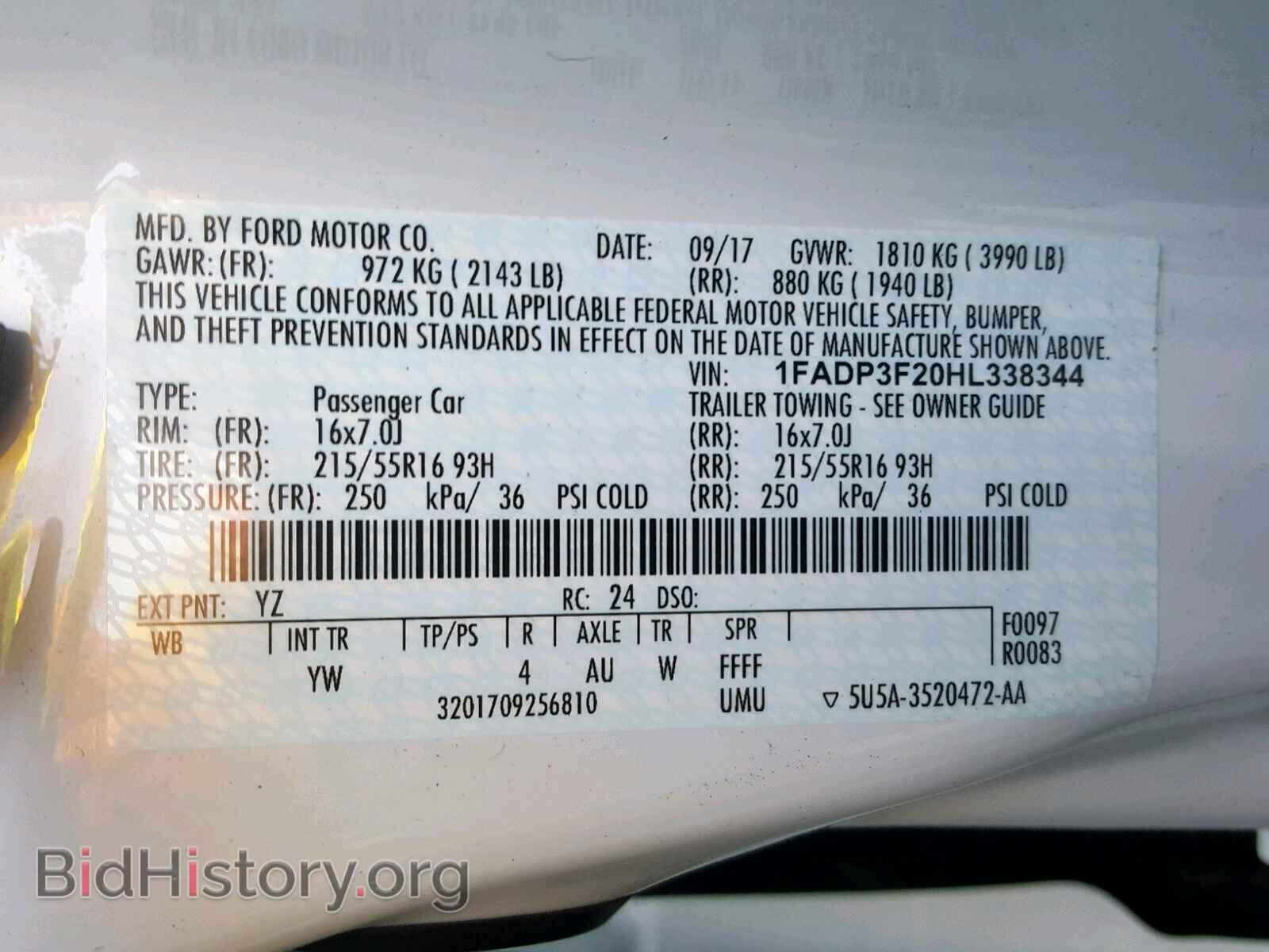 2017 FORD FOCUS SE - VIN: 1FADP3F20HL338344 - Фото 10
