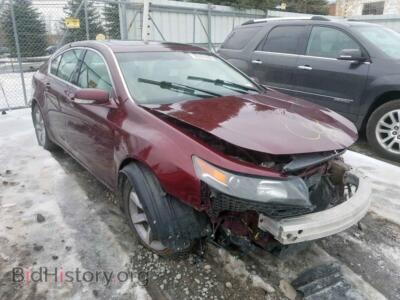 2012 Acura TL, бордовый — VIN 19UUA8F52CA017009, Copart