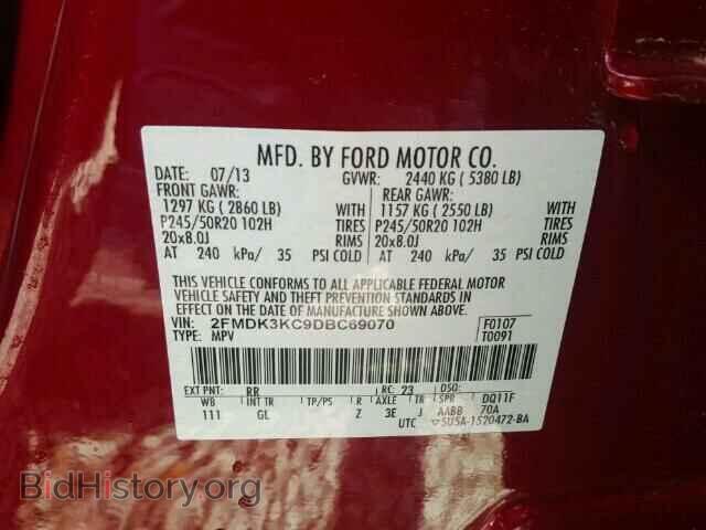 2013 FORD EDGE - VIN: 2FMDK3KC9DBC69070 - Photo 10