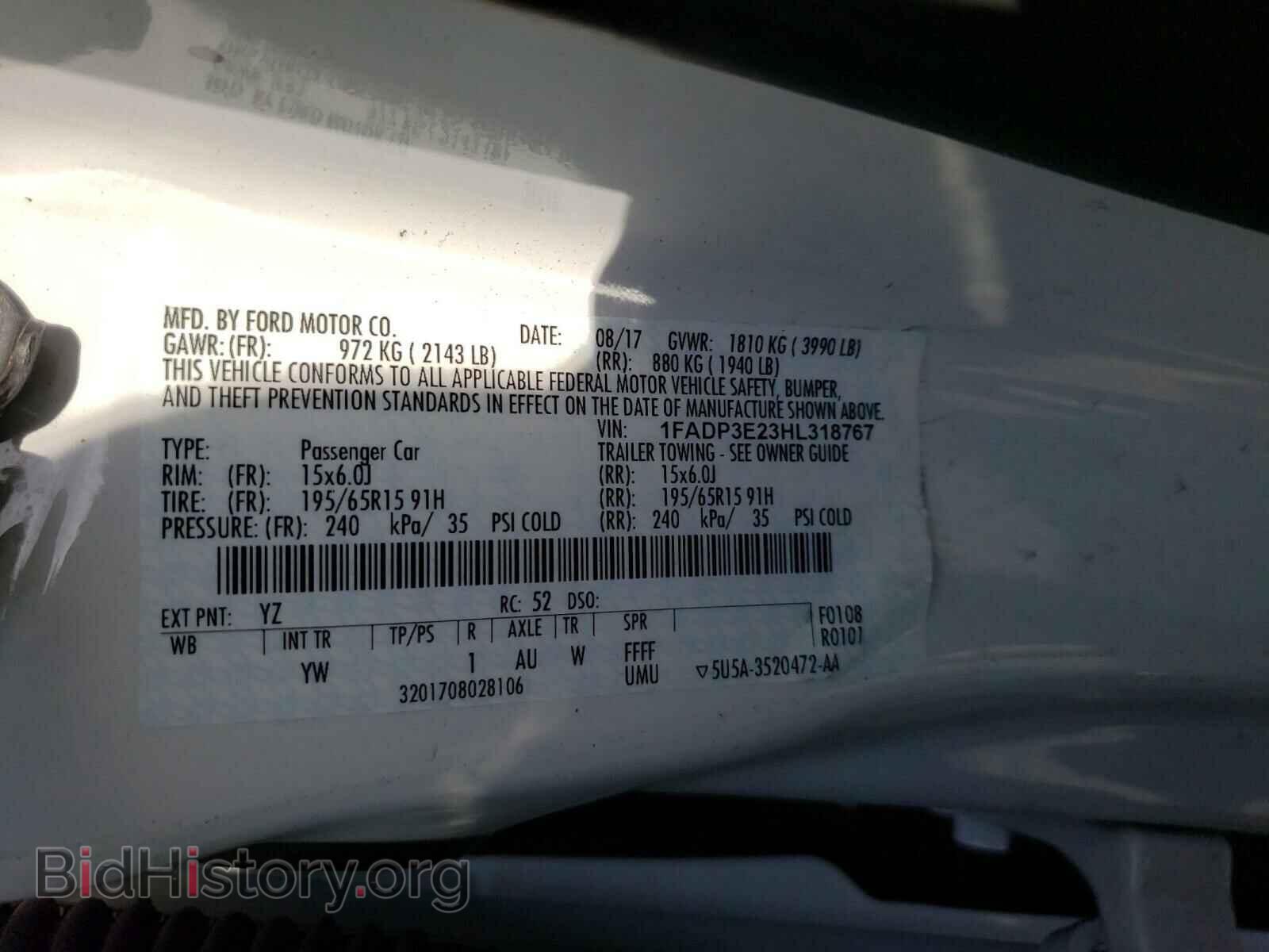 2017 FORD FOCUS - VIN: 1FADP3E23HL318767 - Photo 10