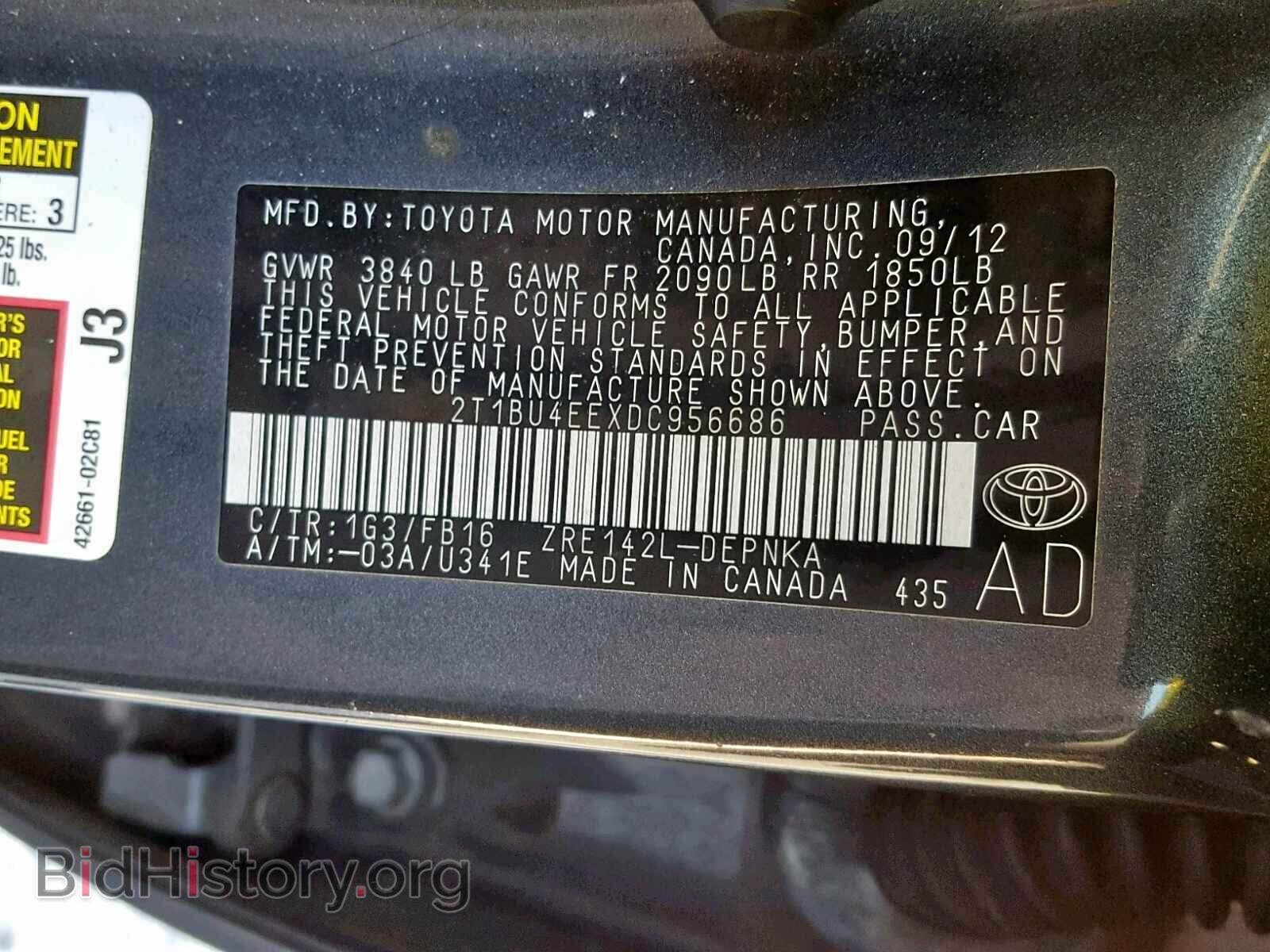 2013 TOYOTA COROLLA BA - VIN: 2T1BU4EEXDC956686 - Фото 10