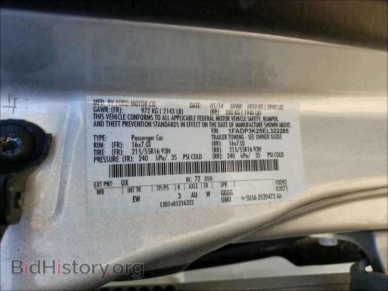2014 FORD FOCUS - VIN: 1FADP3K25EL322285 - Photo 10