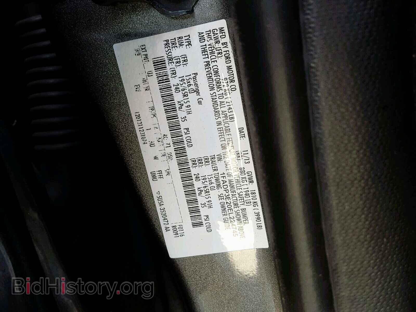 2014 FORD FOCUS - VIN: 1FADP3E20EL224745 - Фото 10
