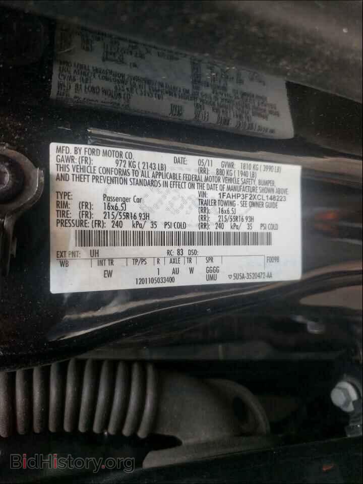 2012 FORD FOCUS - VIN: 1FAHP3F2XCL148223 - Photo 10
