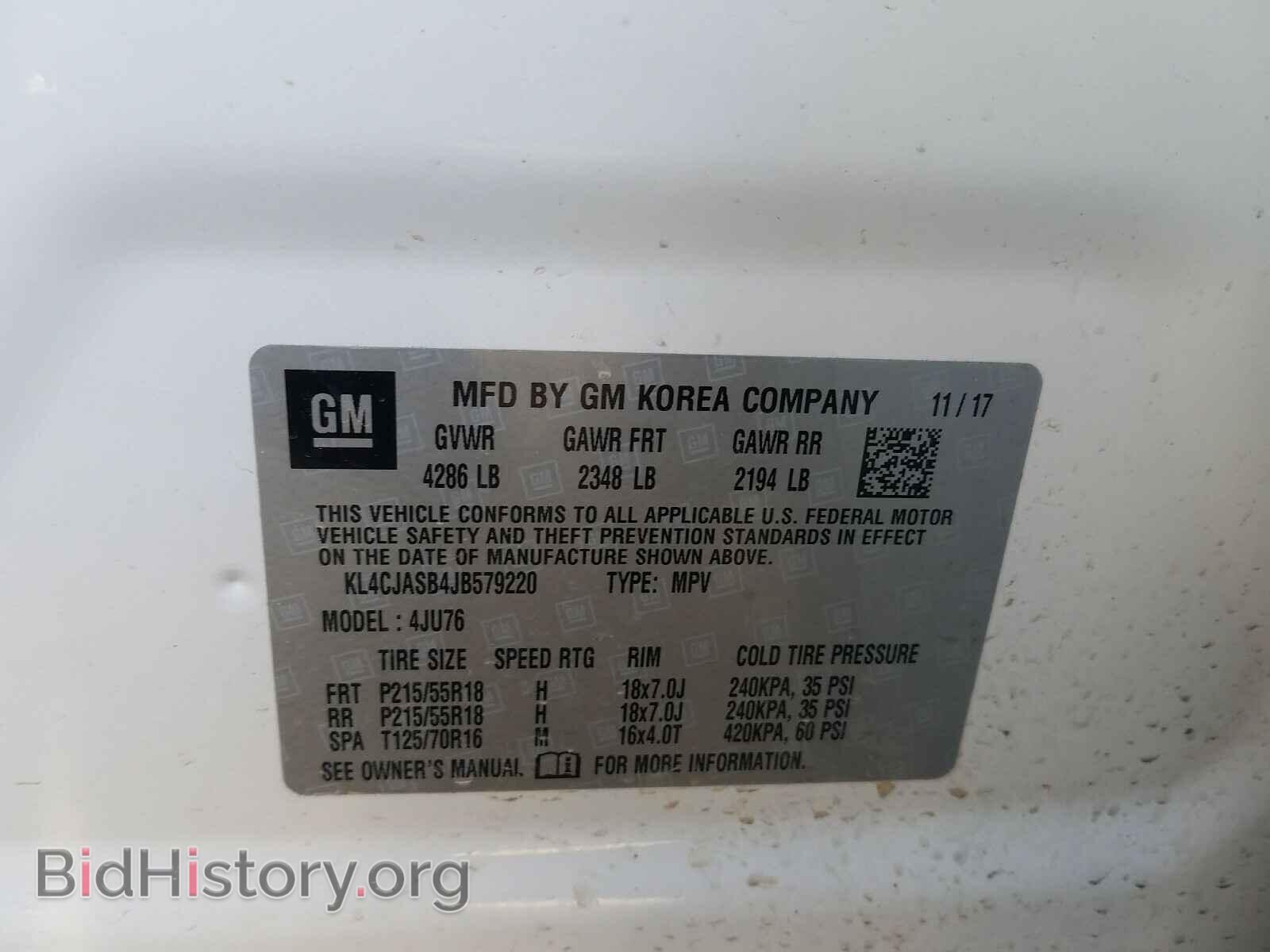 2018 BUICK ENCORE - VIN: KL4CJASB4JB579220 - Photo 10