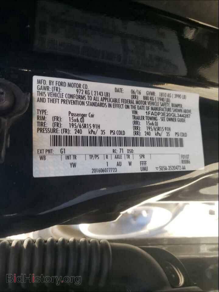 2016 FORD FOCUS - VIN: 1FADP3E20GL344287 - Photo 10