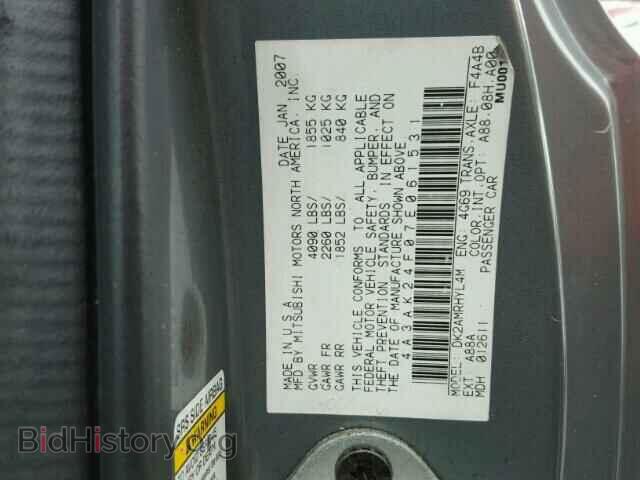 2007 MITSUBISHI ECLIPSE - VIN: 4A3AK24F07E061531 - Фото 10