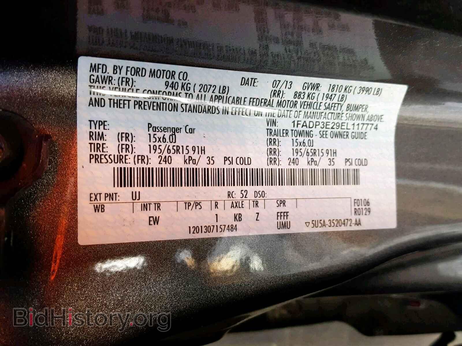 2014 FORD FOCUS - VIN: 1FADP3E29EL117774 - Photo 10