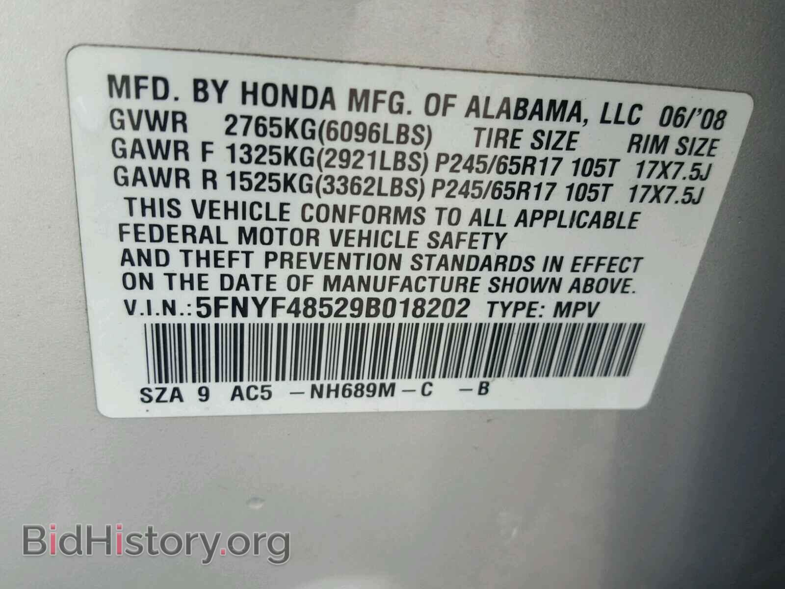 2009 HONDA PILOT - VIN: 5FNYF48529B018202 - Фото 10