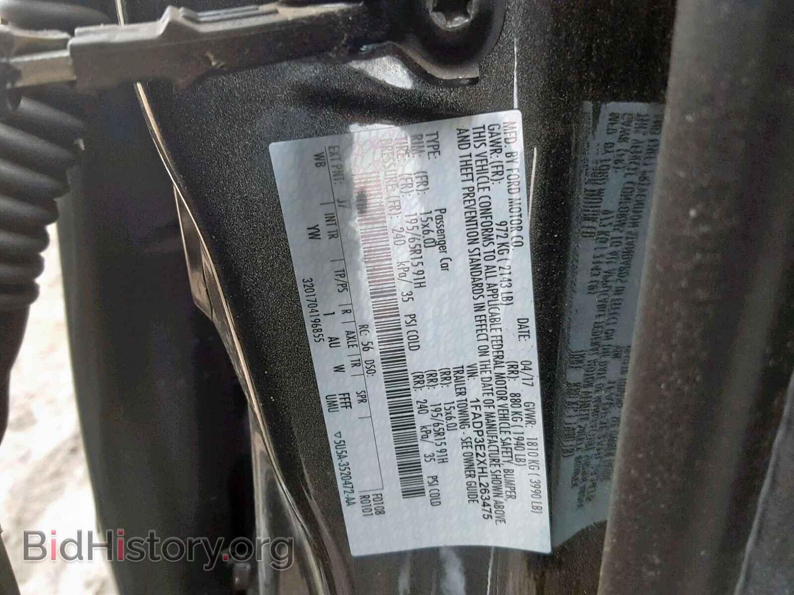 2017 FORD FOCUS - VIN: 1FADP3E2XHL263475 - Photo 10