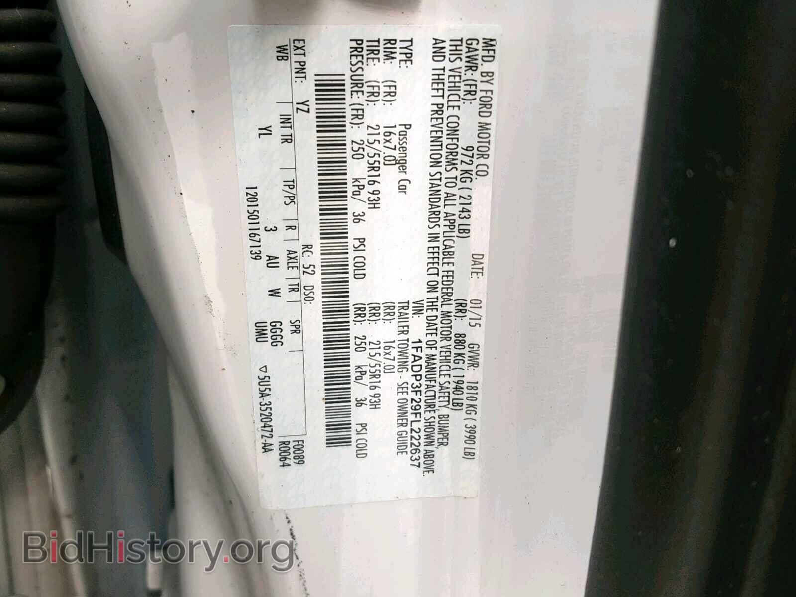 2015 FORD FOCUS SE - VIN: 1FADP3F29FL222637 - Фото 10