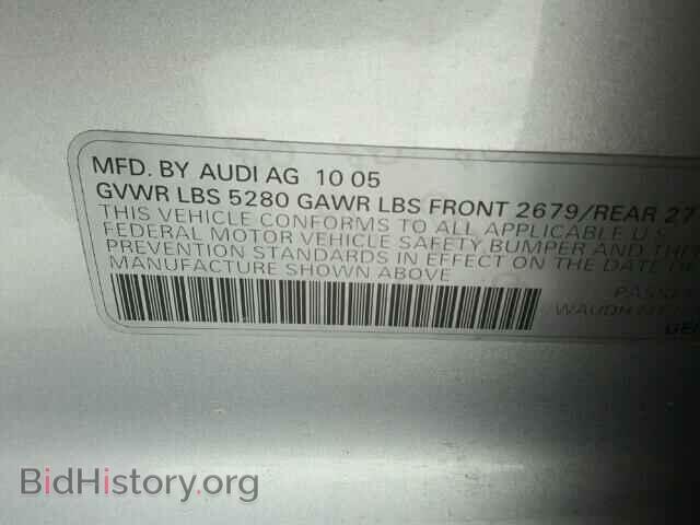 2006 AUDI A6 - VIN: WAUDH74F76N097692 - Фото 10
