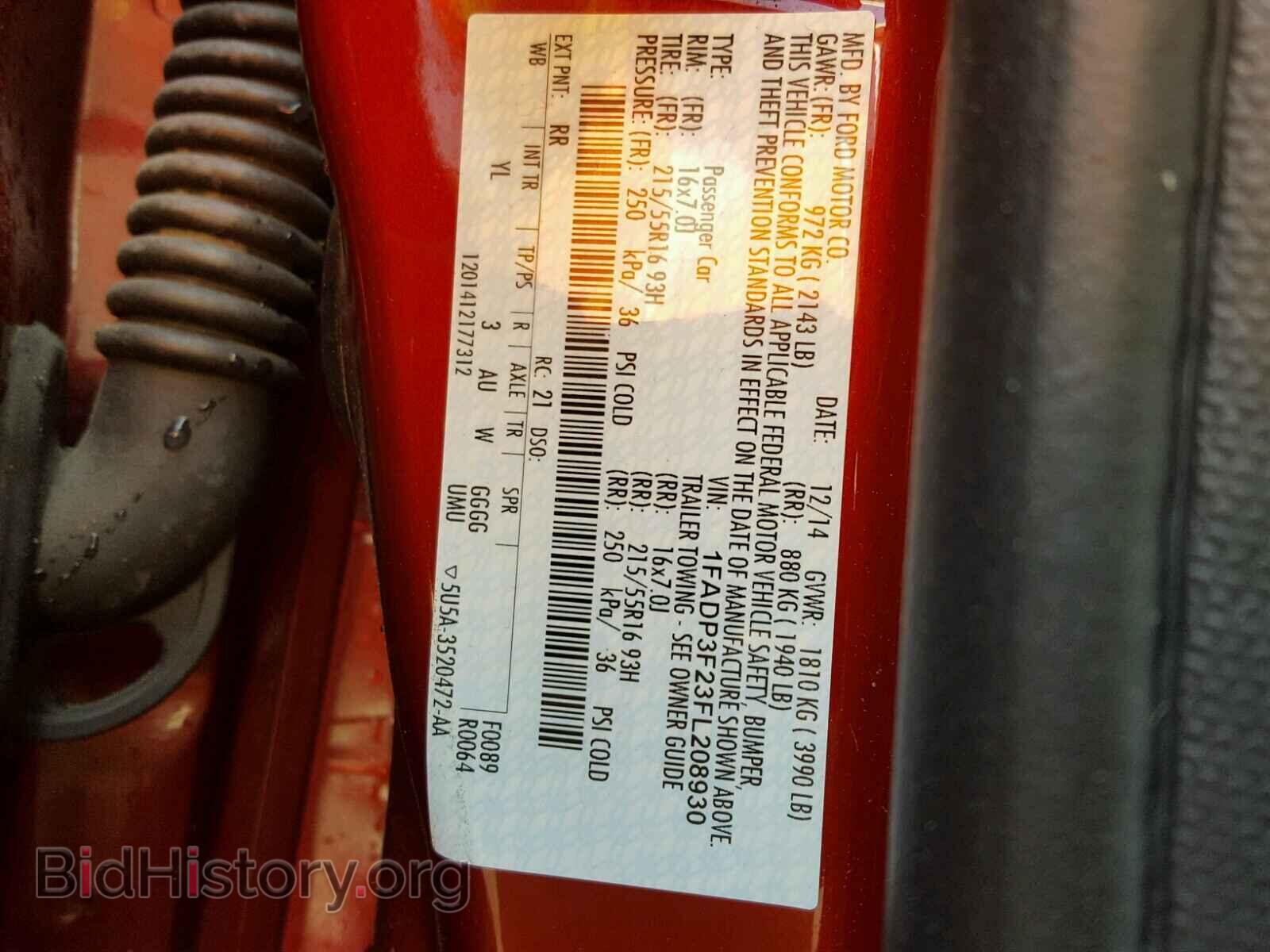 2015 FORD FOCUS - VIN: 1FADP3F23FL208930 - Photo 10