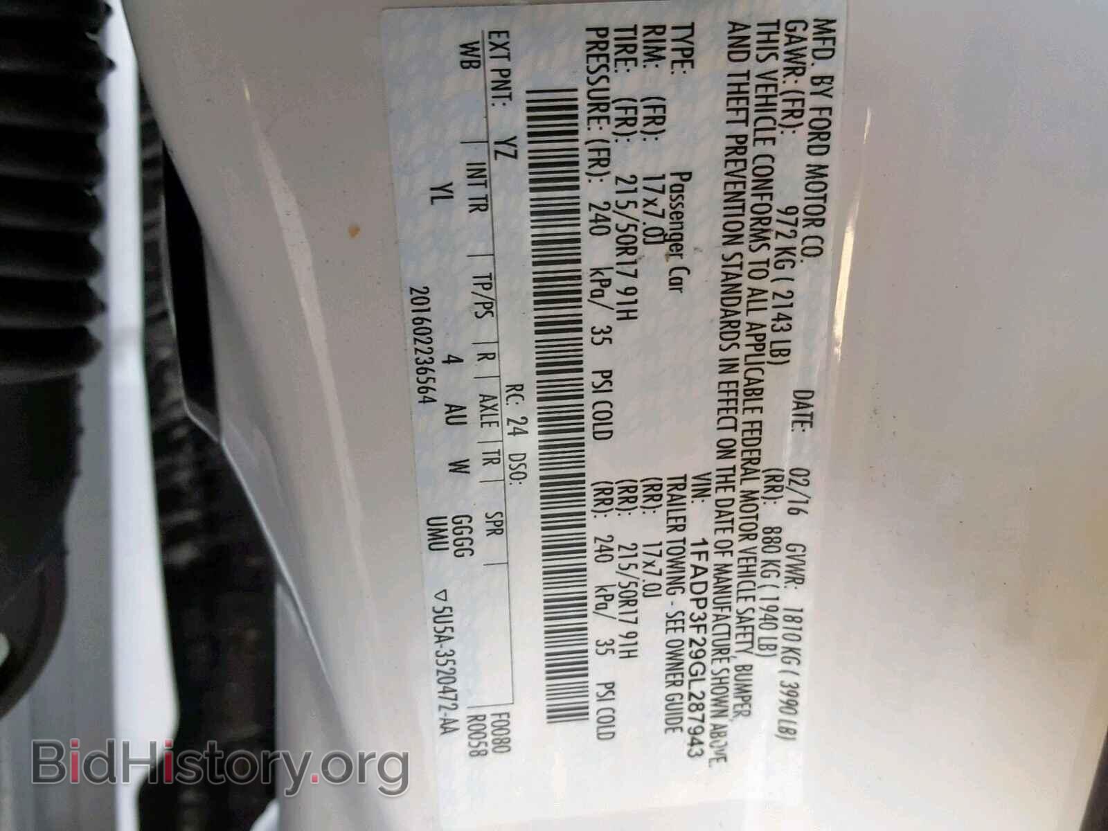 2016 FORD FOCUS SE - VIN: 1FADP3F29GL287943 - Фото 10