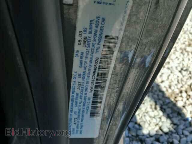 2004 VOLKSWAGEN BEETLE - VIN: 3VWCD31C24M405028 - Фото 10