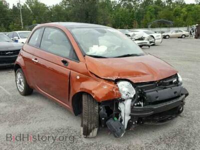 2015 Fiat 500 500 POP, оранжевый — VIN 3C3CFFAR6FT685701, Copart
