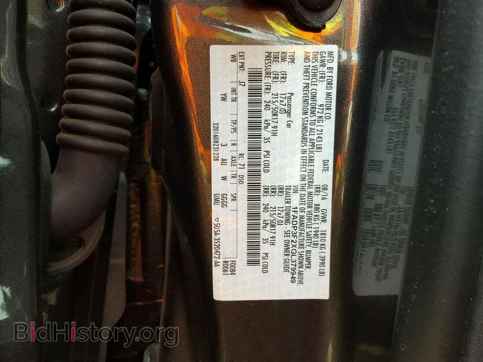 2016 FORD FOCUS - VIN: 1FADP3F2XGL379949 - Photo 10