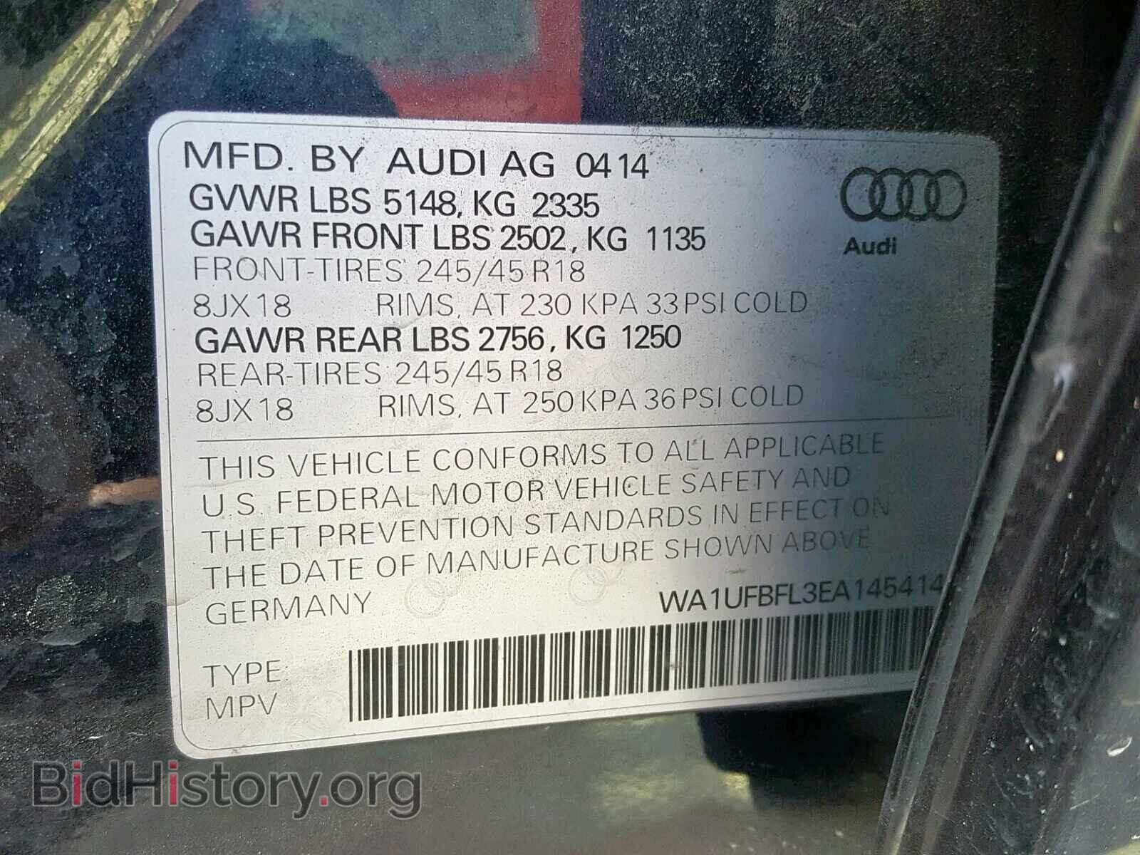 2014 AUDI A4 - VIN: WA1UFBFL3EA145414 - Photo 10