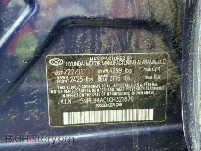 2012 HYUNDAI SONATA - VIN: 5NPEB4AC1CH321679 - Фото 10